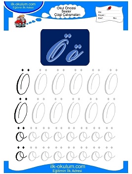 Çocuklar İçin Sesler Çizgi Çalışmaları Çalışma Sayfaları 